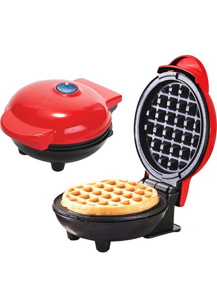 Mini Elektrikli Waffle Makinesi - Kırmızı (Yurt Dışından)