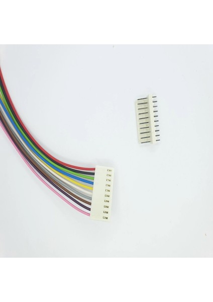 Sanec 2,54MM 10 Pin 2510 Kablolu Dişi Konnektör + 180D Erkek Pcb Tipi 20CM - 0,25MM - Çift Taraflı