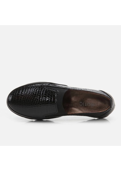 01AYH276900A100 Deri Siyah Kadın Loafer