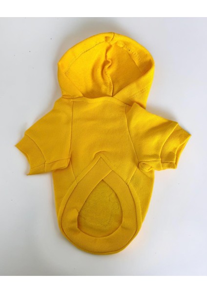 Yellow Mickey Kedi Kapşonlu Sweatshirt, Hoodie Kedi Kazağı, Kedi Kıyafeti