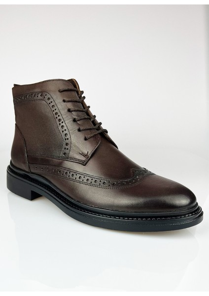 Deri Kahverengi Fermuarlı Erkek Kışlık Bot fiyatları