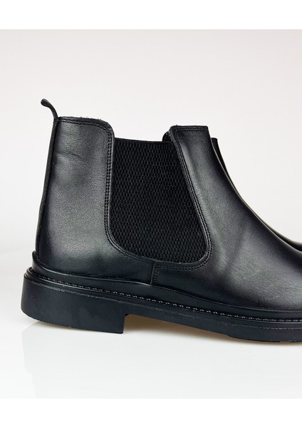 Deri Siyah Chelsea Erkek Günlük Kışlık Bot indirimleri