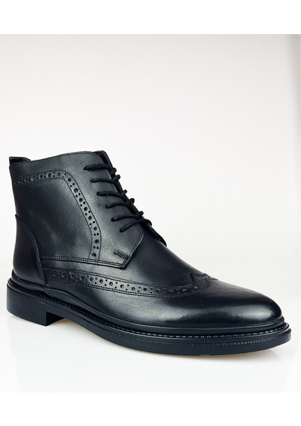 Deri Siyah Fermuarlı Erkek Kışlık Bot fiyatları