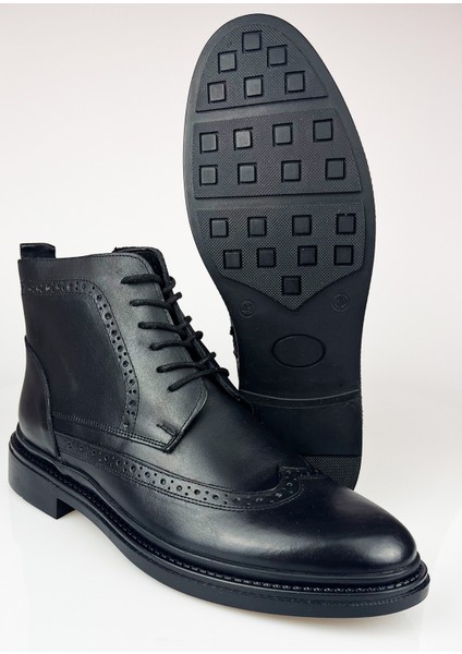 Deri Siyah Fermuarlı Erkek Kışlık Bot fırsatları