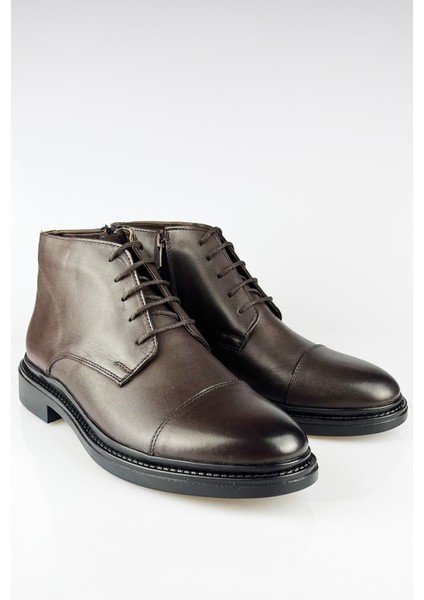Deri Kahverengi Fermuarlı Erkek Kışlık Bot indirimleri