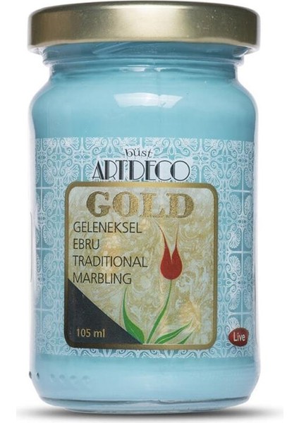 Gold Geleneksel Ebru Boyası 105ML - 570 Turkuaz