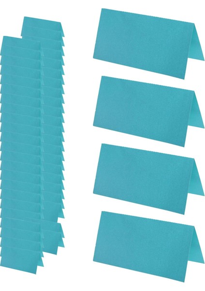 50 Kağıt Yer Kartları Akşam Ği Düğün Mavi Için Boş Tebrik Kartları (Yurt Dışından)