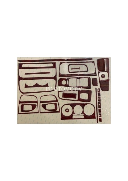 FD Otomotiv Fiat Linea Torpido, Konsol, Trim, Göğüs Kaplama Seti Maun Renk