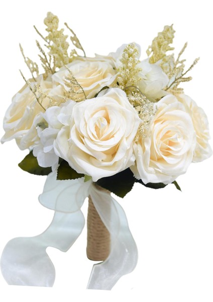 Kurdeleli Düğün Buketi Duşu Için Düğün Buketi (Yurt Dışından)