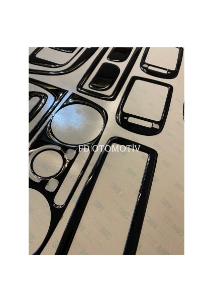 FD Otomotiv Fiat Palio 2004 - 2006 Torpido, Konsol, Trim, Göğüs Kaplama Seti Parlak Siyah Renk