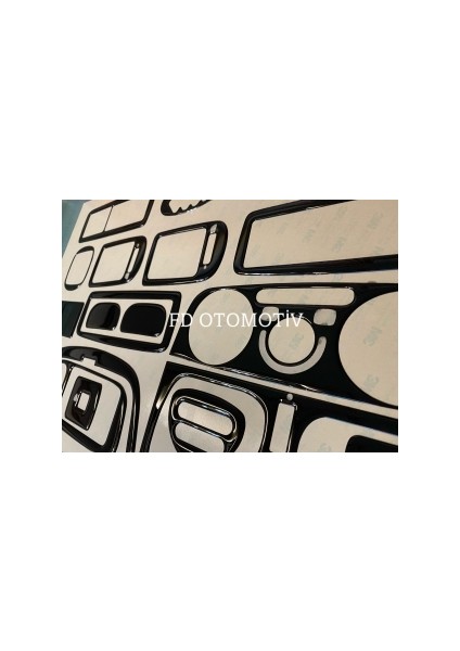 FD Otomotiv Fiat Palio 2004 - 2006 Torpido, Konsol, Trim, Göğüs Kaplama Seti Parlak Siyah Renk
