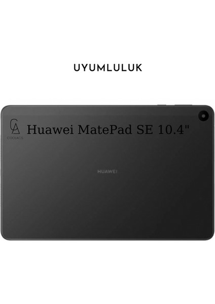 Huawei Matepad Se 10.4 Inç ile Uyumlu 360° Dönebilen Standlı Tablet Kılıfı Açık Pembe