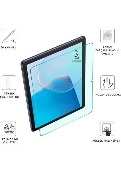 Huawei Matepad Se 10.4 Inç Uyumlu 360° Dönebilen Standlı Tablet Kılıfı Ekran Koruyucu ve Kalem Seti