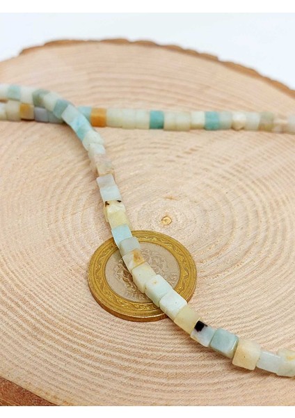 Amazonit Taşı Küp Şekilli Dizi 4mm fiyatları