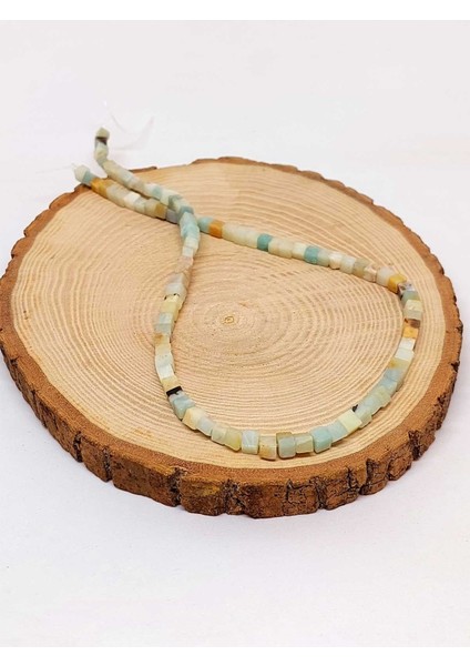 Amazonit Taşı Küp Şekilli Dizi 4mm modelleri