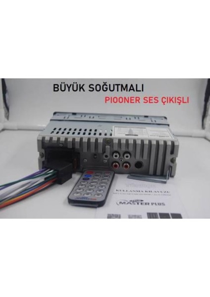 Cadde Outlet Jp.92 Çift USB Girişli Bluetooth Oto Teyp Araba Teybi Radyo USB Sd Aux Teyp Amfi Çıkışlı 4X60 Watt Jp.92