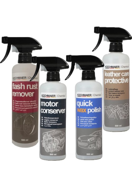 4'lü Profesyonel Set Oto Detay Ürünleri (4X500 ml)