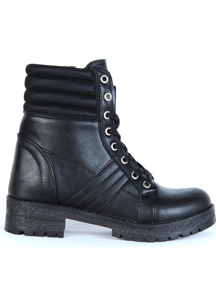 285 Siyah Nova Kürklü Kadın Düz Bot