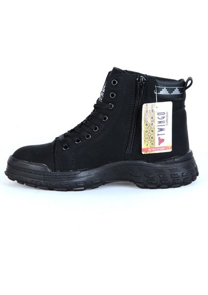 7126 Siyah Zümrüt Kürklü Kadın Düz Bot fiyatları