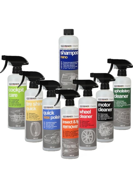 8'li Set Oto Detay Ürünleri (8X500 ml)