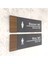Wooden Serisi (Wc Set) Ofis Oda Kapı İsimliği Yönlendirme Tabelası 2