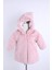 Babyhola Kız Bebek Çocuk Pamuk Astarlı Külah Kapüşonlu Peluş Kaban Kışlık 13622 2