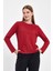 Kadın Gloria Kırmızı Bisiklet Yaka Regular Fit Basic Tişört 4