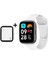 Xiaomi Redmi Watch 3 Active Uyumlu Yumuşak Silikon Kordon ve Kavisli Ekran Koruyucu Seti Beyaz 1
