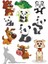 Sevimi Hayvanlar Sticker Set -2 11 Parça Telefon, Tablet, Defter, Laptop Sticker 1