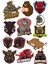 Kızgın Domuz Sticker Set-1 13 Parça Telefon, Tablet, Defter, Laptop Sticker 1