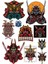 Samurai Assasian Sticker Set 9 Parça Telefon, Tablet, Defter, Laptop Sticker 1