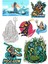 Poseidon Sticker Set-1 9 Parça Telefon, Tablet, Defter, Laptop Sticker 1