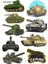Tank Sticker Set 9 Parça Telefon, Tablet, Defter, Laptop Sticker 1
