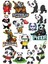Panda Sticker Set-6 14 Parça Telefon, Tablet, Defter, Laptop Sticker 1