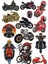 Motocu Sticker Set-5 13 Parça Telefon, Tablet, Defter, Laptop Sticker 1