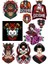 Geisha Sticker Set-2 10 Parça Telefon, Tablet, Defter, Laptop Sticker 1