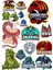 Dragon Ejderha Temalı Sticker Set 17 Parça Telefon, Tablet, Defter, Laptop Sticker 1