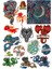 Ejderha Sticker Set 3 16 Parça Telefon, Tablet, Defter, Laptop Sticker 1
