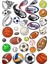 Spor Topları Sticker Set 1 15 Parça Telefon, Tablet, Defter, Laptop Sticker 1