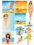 Plaj Kızı Sticker Set 10 Parça Telefon, Tablet, Defter, Laptop Sticker 1