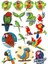 Papağan Sticker Set-2 17 Parça Telefon, Tablet, Defter, Laptop Sticker 1
