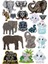 Fil Temalı Sticker Set-1 17 Parça Telefon, Tablet, Defter, Laptop Sticker 1