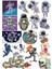 Retro Astronot Sticker Set 3 18 Parça Telefon, Tablet, Defter, Laptop Sticker 1