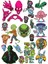 Zombiler Sticker Set 11 21 Parça Telefon, Tablet, Defter, Laptop Sticker 1