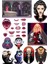 Vampir Dracula Sticker Set-1 15 Parça Telefon, Tablet, Defter, Laptop Sticker 1