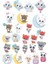 Sevimli Hayvanlar Sticker Set-5 12 Parça Telefon, Tablet, Defter, Laptop Sticker 1
