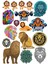 Aslanlar Lions Sticker Set-2 17 Parça Telefon, Tablet, Defter, Laptop Sticker 1