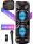 Mikrofonlu Bluetooth Hoparlör 8x2 Toplantı Parti Eğlence LED Işıklı Sd Kart Fm USB Girişli Speaker 1
