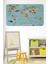 Eğitici Dünya Haritası Dünya Atlası Çocuk ve Bebek Odası Duvar STICKER-3771 1