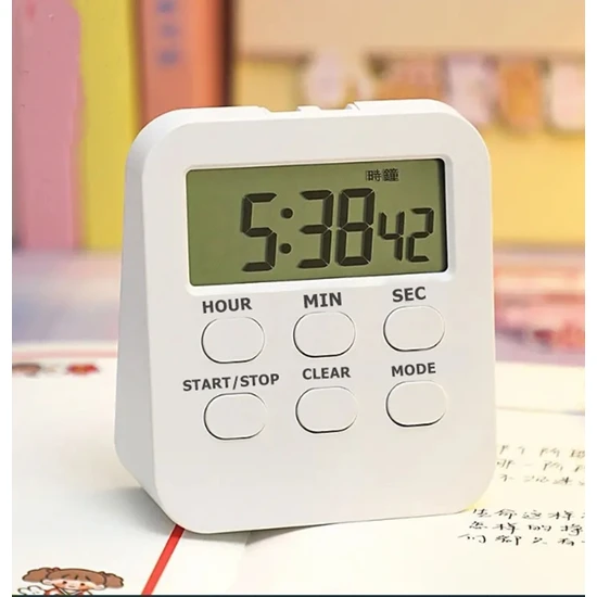 Gaman Alarmlı Dijital Öğrenci Sınav Kronometresi 24 Geri Sayım Cihazı Saat - Alarm 2 Kademeli Kronometre Mıknatıslı DOL288